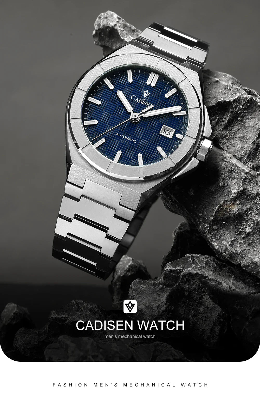 CADISEN Dress Watch C8242 40MM AR Sapphire Seiko NH35 Movt Royal Oak Mod