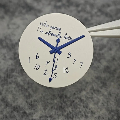 Modified Blue Log Hands + Watch Dial Set 28.5mm DIY Watch Faces Fits NH35/4R36 Movement Who Cares Lt's Already Late Accessories