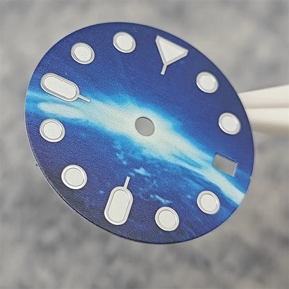 NH35 Watch dial starry sky lunar star Watch faces with Green Luminous Conversion Watch Accessories for NH35 / NH34 Movement