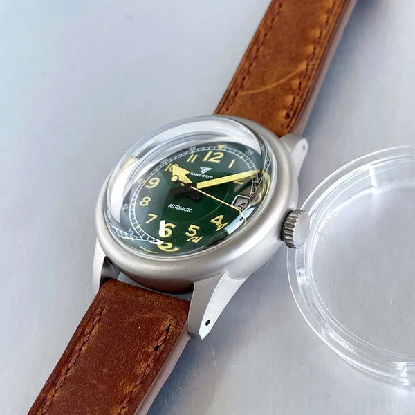 Tandorio 36mm Military Watch TD135B 20Bar NH35 Cream Dial Bouble Bow Sapphire