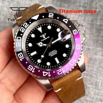 Tandorio Titanium Case NH35A PT5000 Luminous 40mm 20bar Dive Sapphire TD246 Sub