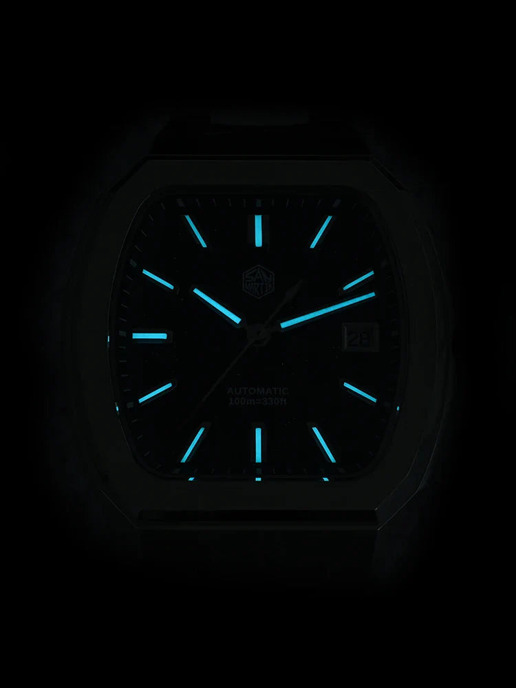 San Martin Dress Watch SN0145 39.5mm Tonneau Luxury Mineral Dial  PT5000 SW200 Automatic AR Sapphire Luminous