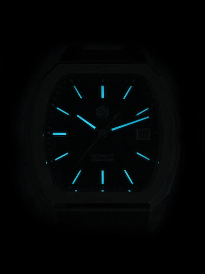 San Martin Dress Watch SN0145 39.5mm Tonneau Luxury Mineral Dial  PT5000 SW200 Automatic AR Sapphire Luminous
