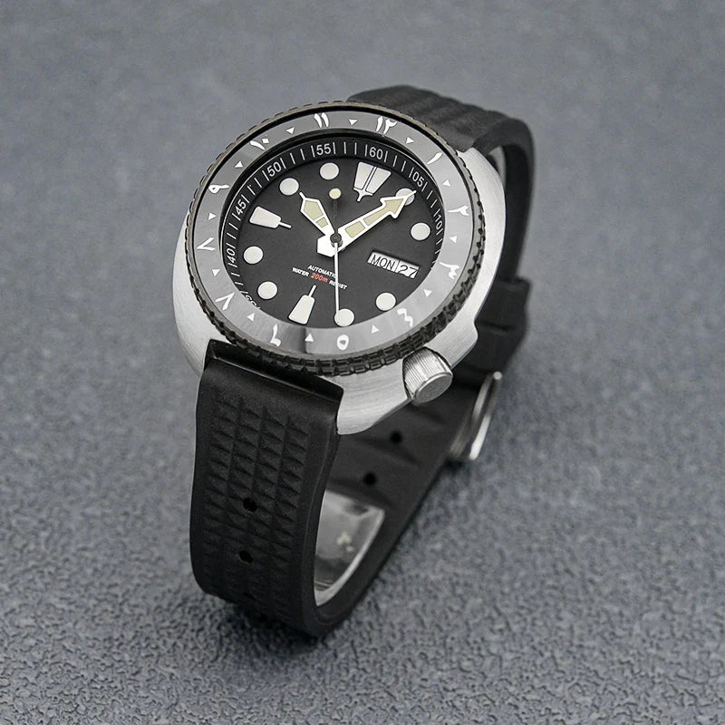 Golden Sterile Turtle SKX6105  Abalone NH36A Sapphire 20Bar Ceramic Bezel 44mm