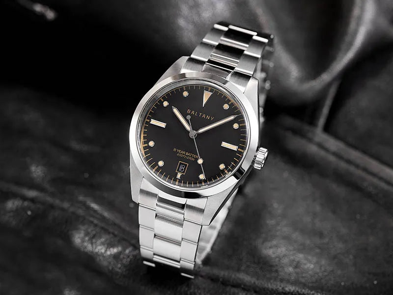 Baltany S4041 Vintage Tribute Quartz Wristwatches Enamel Dial Sapphire Crystal 20ATM Stainless Steel Bracelet Diving watches