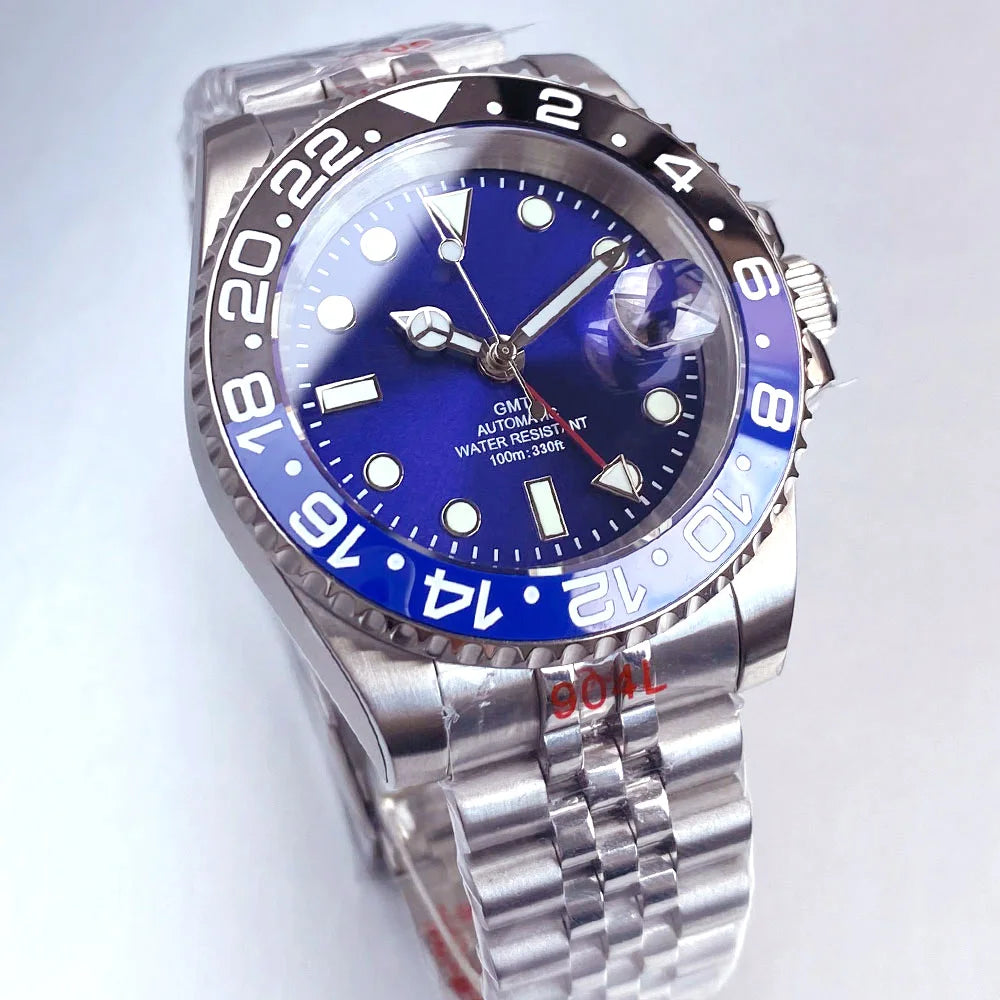 Tandorio GMT Watch TD258B Luminous 40mm NH34A Automatic 20BAR  Sapphire