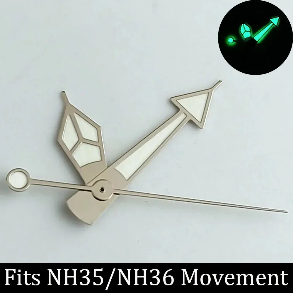 high-quality Watch accessories watch pointer NH series 35 NH36 hands green  luminous suitable for N H35/ NH36 movement