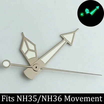high-quality Watch accessories watch pointer NH series 35 NH36 hands green  luminous suitable for N H35/ NH36 movement