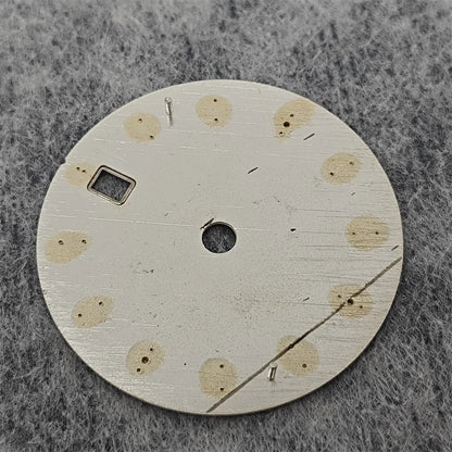 31MM Watch Dial Beige GMT Watch Faces + Watch Hands Non-luminous with Single Date Replace Parts for Japanese NH34 Movement