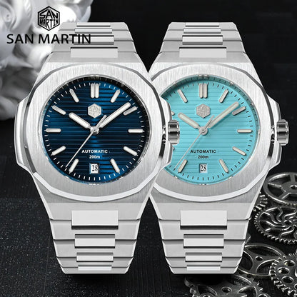San Martin Nautilus MOD SN0075G 43mm Sw200  PT5000 Automatic AR Sapphire 20 ATM BGW-9