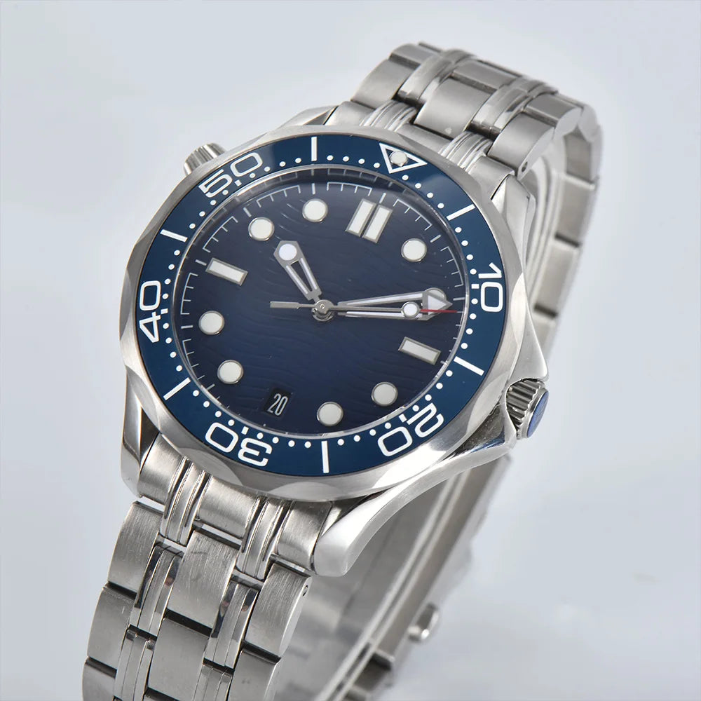 Seamaster Watch Wristfull W401 10bar NH35 Automatic 42mm Sapphire Luminous Date Window At 6 Glassback