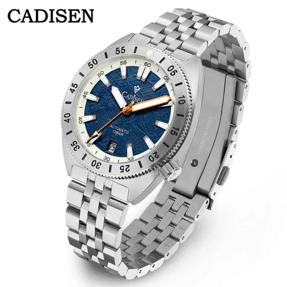 Cadisen C8231 Diver Watch Meteorite Dial 38.5MM 10Bar Miyota 8215 Automatic AR Sapphire