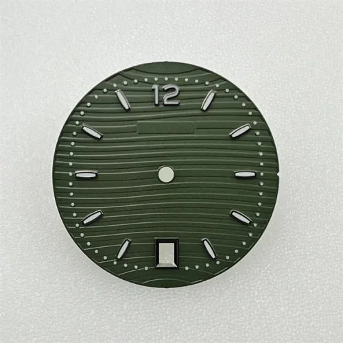 NH35 Dial PP Dial 30.5mm BGW9 Blue Luminous Watch Face for Parrot Watch Modification Accessories Fit NH35 NH36 Movement