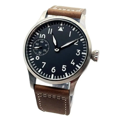 Corgeut Chronograph Watch CG2022 Sapphire 42MM  Asia 6497 Seagull St3600 Automatic Glass Back 3Bar pilot