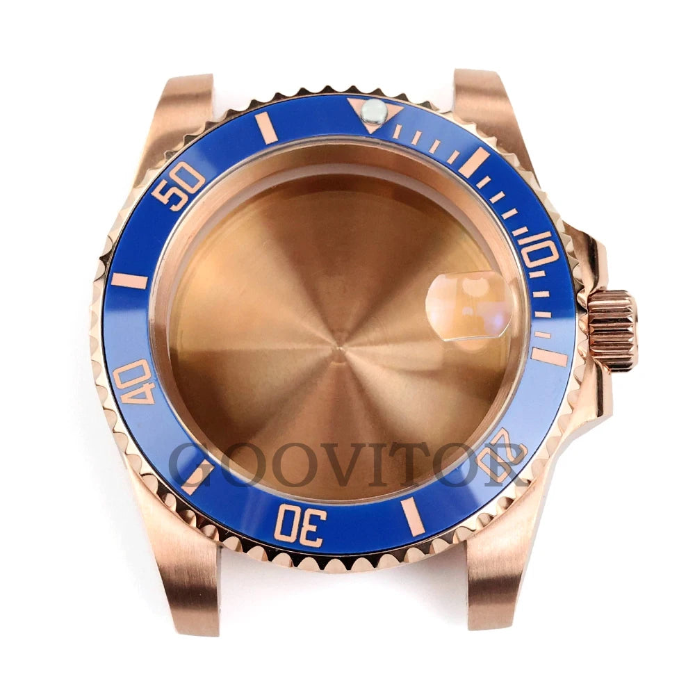 NH35 Watch Case 40mm For GMT YACHT-MASTER Seiko NH34/NH35/NH36/NH38 Movement Rose Gold Jubilee Bracelet Submariner NH35 Case