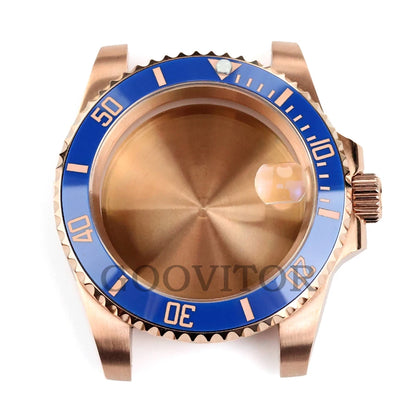 NH35 Watch Case 40mm For GMT YACHT-MASTER Seiko NH34/NH35/NH36/NH38 Movement Rose Gold Jubilee Bracelet Submariner NH35 Case