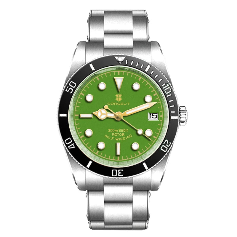 Corgeut Watch Diver CG2074 39mm NH35A Sapphire Crystal  Ceramics Bezel 10Bar SUB