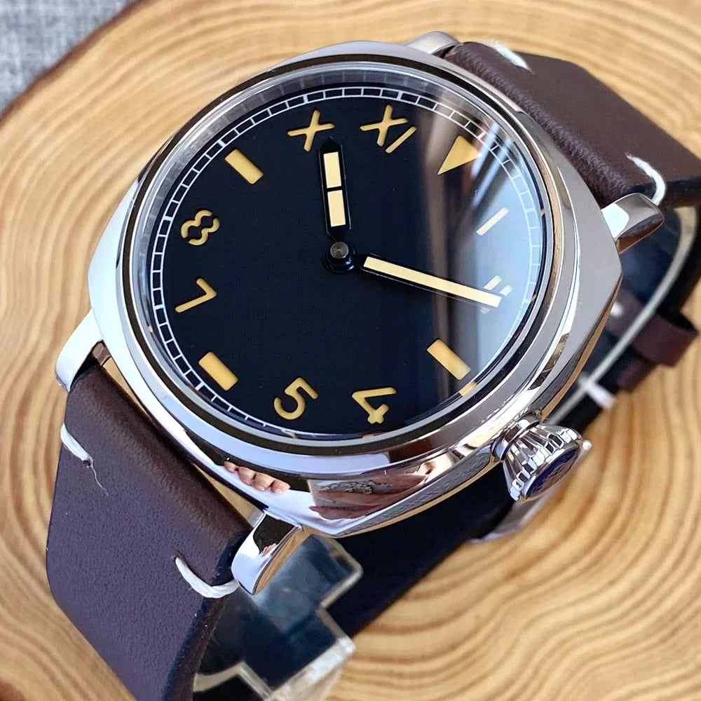 Tandorio CUSN8 Bronze /Stainless Steel Radiomir TD113B AR Sapphire Sandwich California 42mm Square NH35 PT5000 20atm