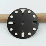 28.5mm NH35 Dial Green Luminous Dial GMT Dial Support Customized Logo Suitable for NH34/NH35/NH36 Movement