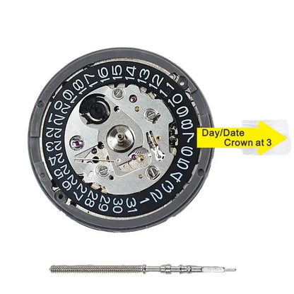 Japan Geniune NH35A Premium Mechanical Movement NH35 White Date wheel 24 Jewels Automatic Self-winding High Accuracy Movt Replace