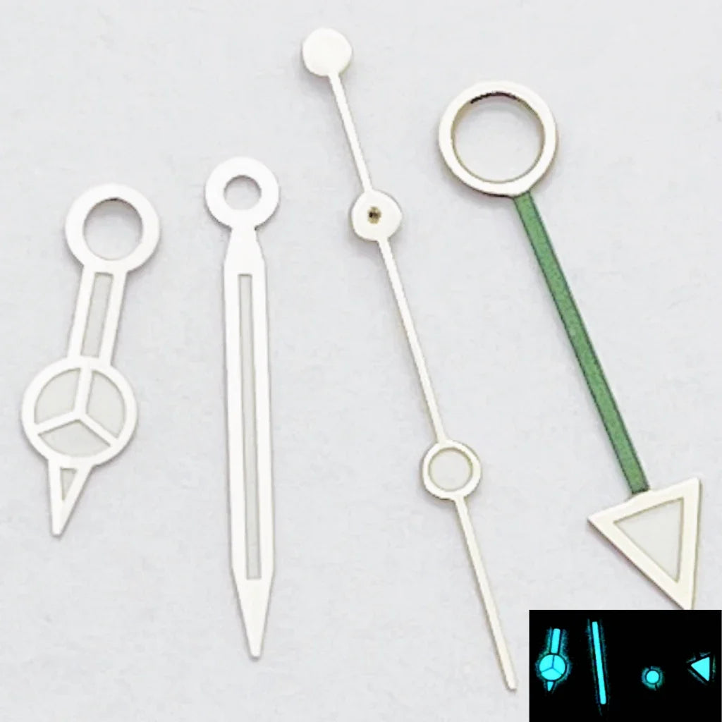 RICHUS NH34 GMT Watch Hands Silver/Black/Gold/RoseGold Blue Luminous Fit NH34 Movement Watch Accessories