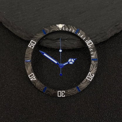 NH35 38-30.5mm bezel insert red Hands Watch Hands Blue Green Luminous Red Green Blue Hands For NH35/36/4R/7S Movement Watches Parts
