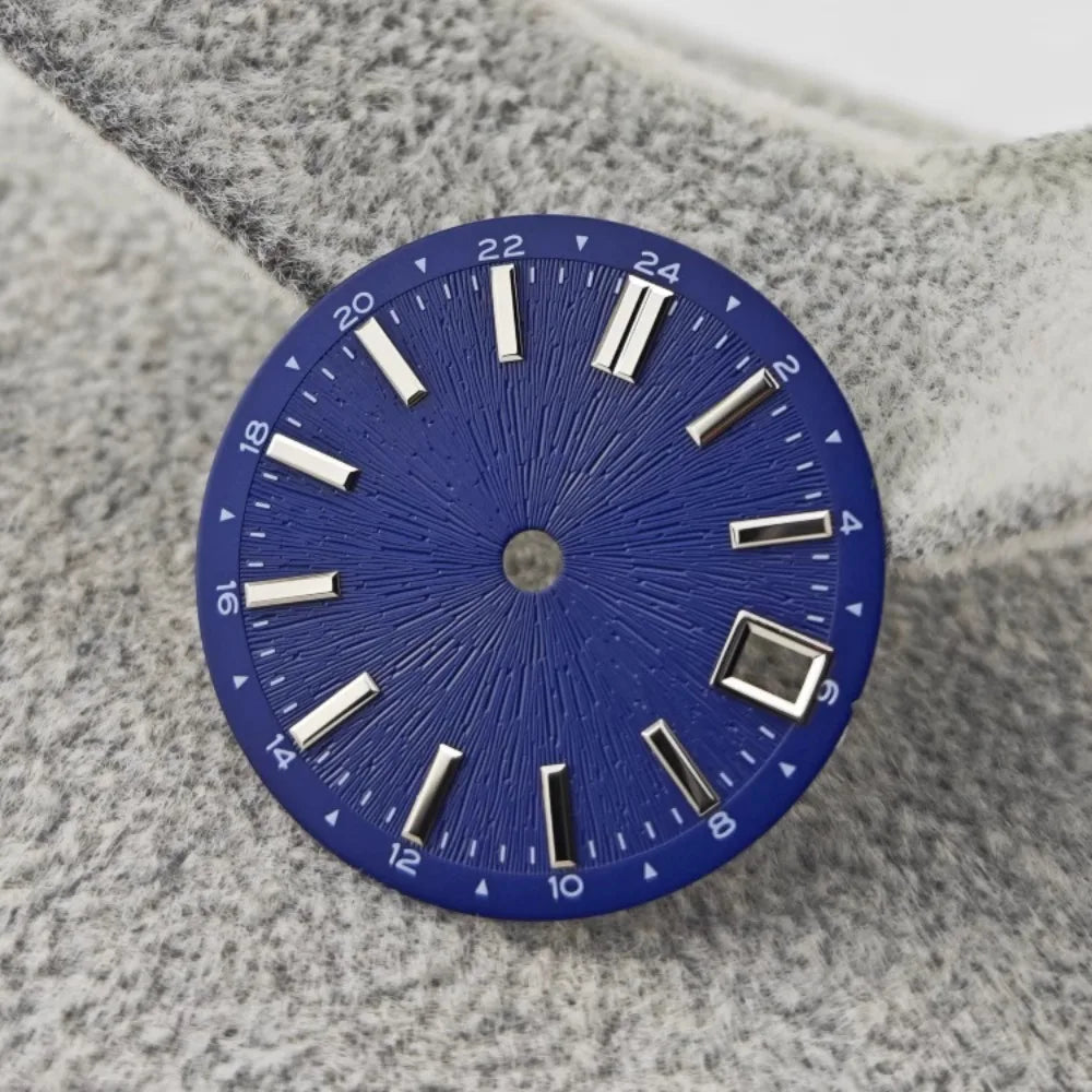 Modified 28.5mm Watch Dial Radial Pattern Surface with Single Date Watch Modification Accessories for NH34 NH35 Movement