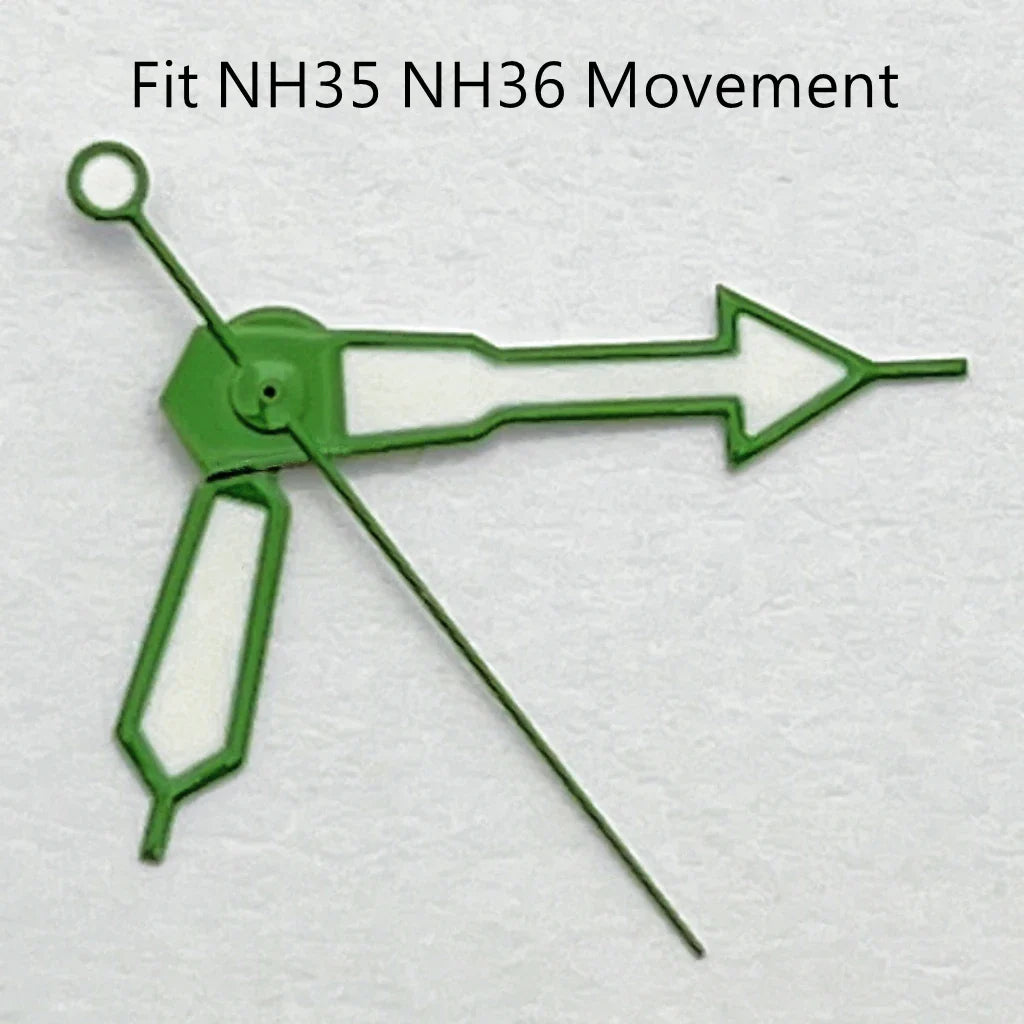 Watch Hands Green Luminous Fit NH35 NH36 ETA2824 2836 Miyota 8205 8215Mingzhu DG2813 3804 Movement Watch Accessories