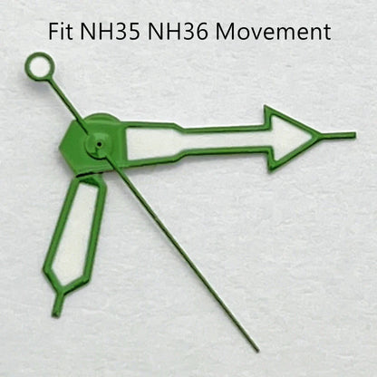 Watch Hands Green Luminous Fit NH35 NH36 ETA2824 2836 Miyota 8205 8215Mingzhu DG2813 3804 Movement Watch Accessories