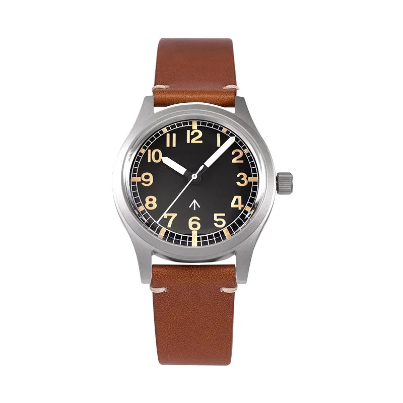 Custom logo available Baltany 36MM W10 Military Watch Man S2005 Waterproof Sterile Dial NH38 Automatic Ar Sapphire  10bar Swiss Lume