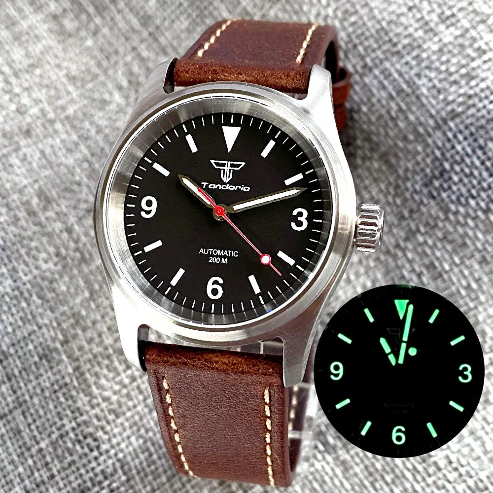 Tandorio 36mm Pilot Watch TD140B PT5000 NH35A Movement 20bar Sapphire