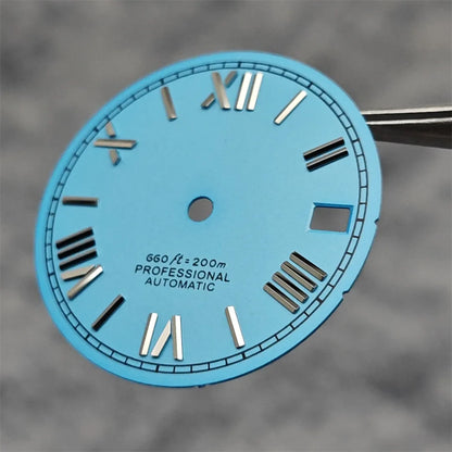 Suitable for NH35A/4R35 Movement Watch Dial 28.5mm Roman Numeral Surface Watch Faces Men's Watches Replacement Accessories