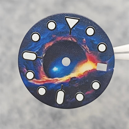 NH35 Watch dial starry sky lunar star Watch faces with Green Luminous Conversion Watch Accessories for NH35 / NH34 Movement