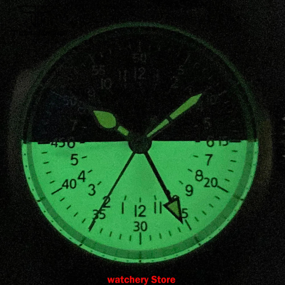 Tandorio Identity Crisis GMT Watch TD102G 36mm NH34  Domed AR Sapphire Half Luminous 20bar