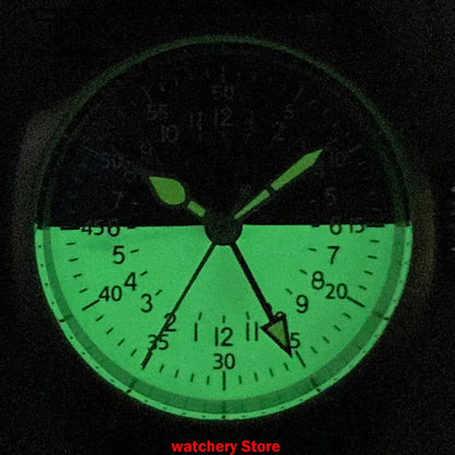 Tandorio Identity Crisis GMT Watch TD102G 36mm NH34  Domed AR Sapphire Half Luminous 20bar