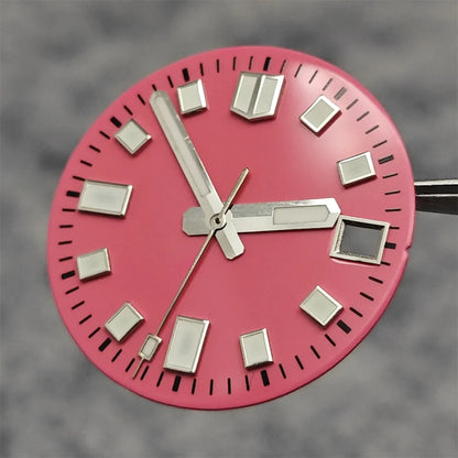 Modification 28.5mm Watch Dial Green Luminous Trend Watch Faces with Single Date Watch Accessory Suitable for NH35 Movement