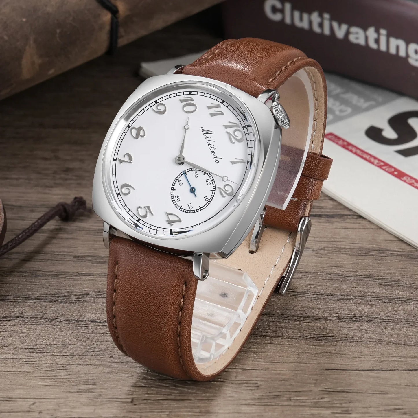 Militado ML11 Square Watch ST1701K Automatic Sapphire 10Bar 36mm Vintage reloj hombre