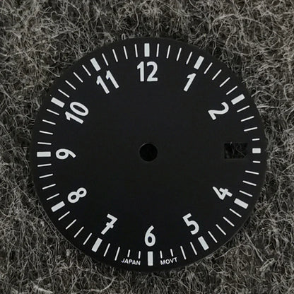28.5MM Watch Dial NH35 Single Date / No Date Calendar Watch Faces Green Luminous Watch Accessories for NH35/ NH36/ 4R Movement