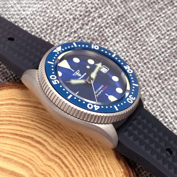 Tandorio Titanium Retro SKX TD249 Dive Automatic Watch 37mm NH35 20bar 120clicks