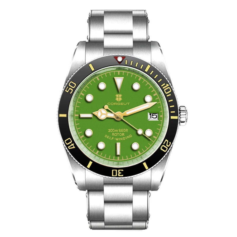 Corgeut Watch Diver CG2074 39mm NH35A Sapphire Crystal  Ceramics Bezel 10Bar SUB