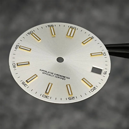 NH35 Watch Dial 28.5mm Log Modified Dial BGW9 Blue Green Luminous Watch Face Modified Watch Accessories for NH35 NH36 movements