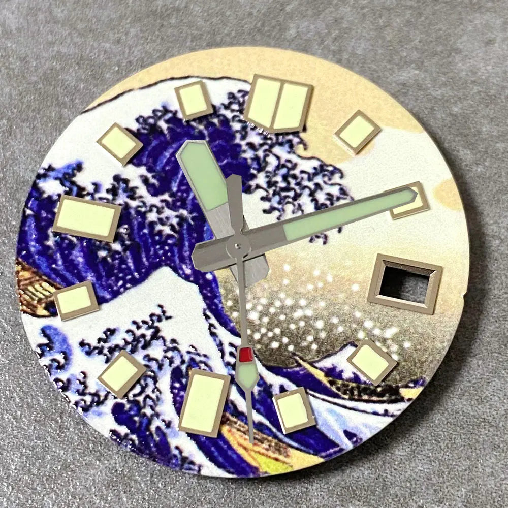 29mm Kagawana Watch Dial Full Luminous Nologo Watch Face for NH35 NH36 3/3.8/4 Clock Feet DIY Watch Dial Watch Accessories