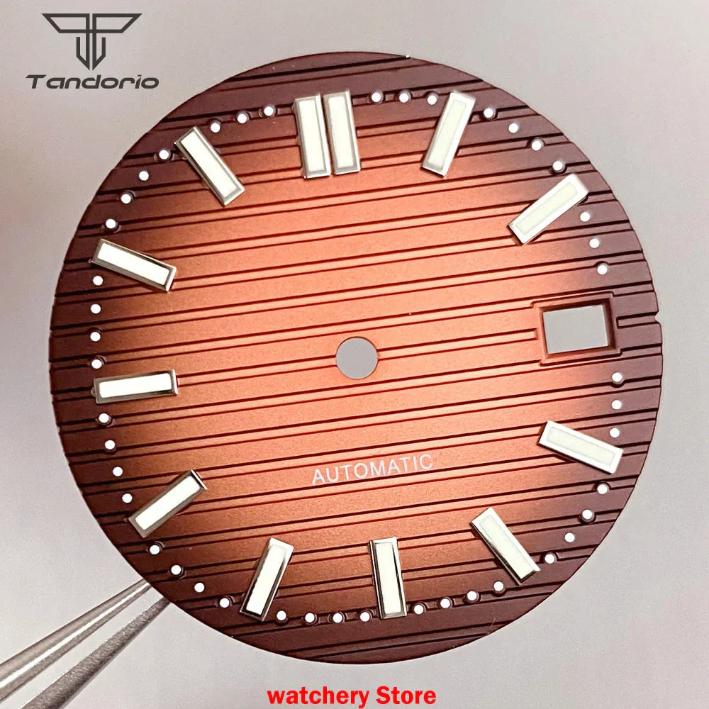 40mm Rose Gold Watch Case Bracelet Fit NH35 NH36 Automatic Movement Watch Parts For Nautilus Style Stainless Steel Bracelet
