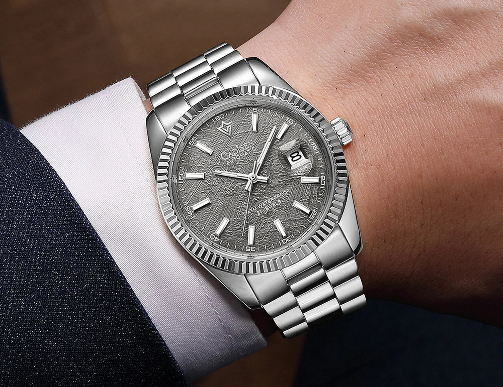 Cadisen C8214 DateJust Watch AR Sapphire MIYOTA 8215 10Bar C3 Lume 40MM