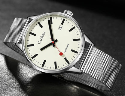Cadisen C8221 Minimalist Watch Miyota 8215 AR Sapphire C3 Lume 40MM 5Bar