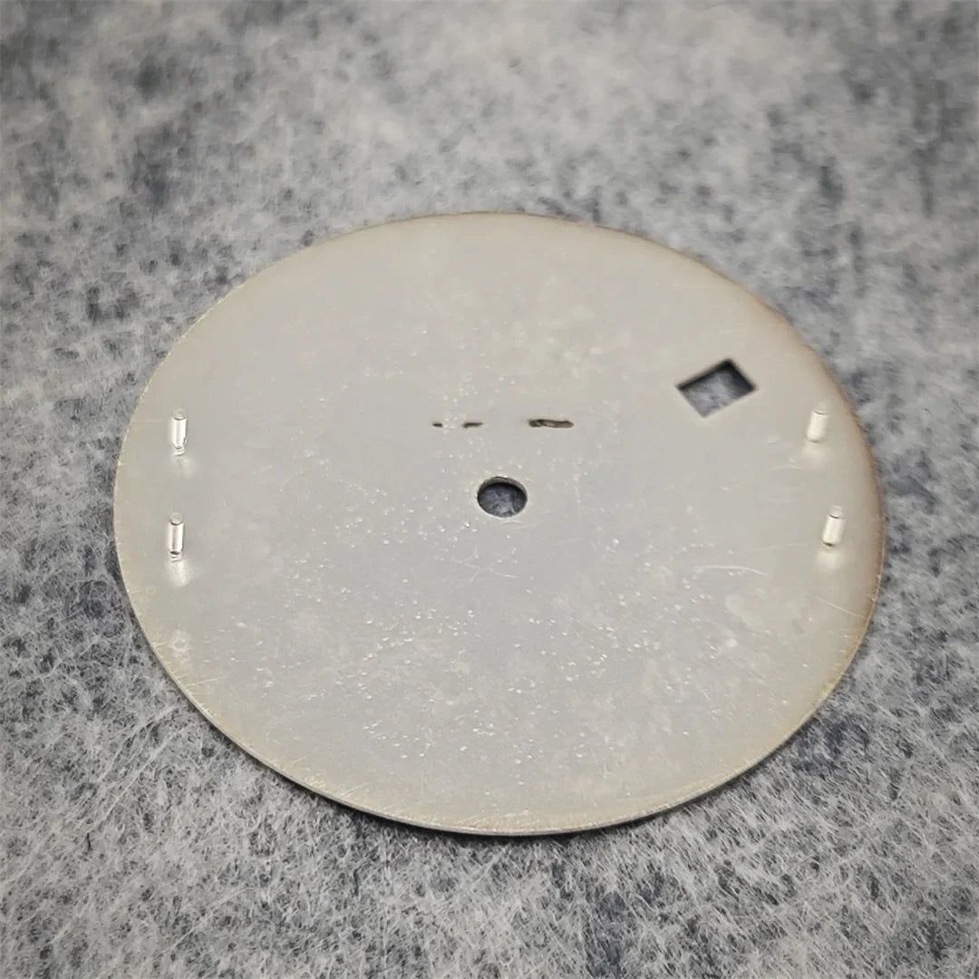 30.5mm Solid Color Watch Dial for NH35 Movement Vertical Pattern Mechanical Watch Faces DIY Watch Repair Accessories