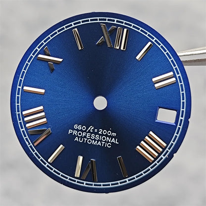 Suitable for NH35A/4R35 Movement Watch Dial 28.5mm Roman Numeral Surface Watch Faces Men's Watches Replacement Accessories