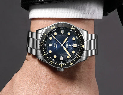 CADISEN C8245 Diver AR Sapphire MIYOTA 8215 Mechanical Wristwatch Ceramic Ring 10Bar Luminous