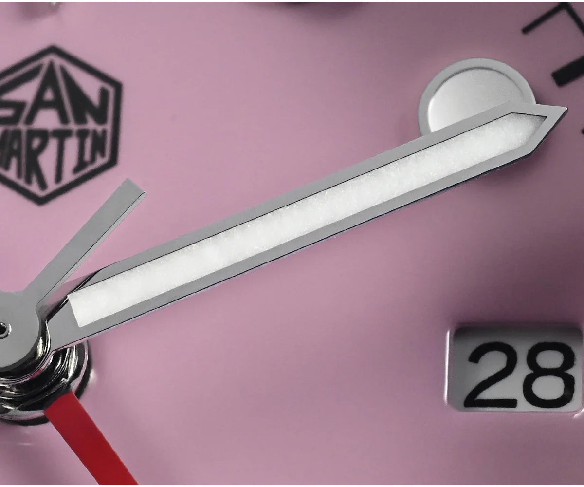 San Martin SN0054G GMT Pink Dial BB  39mm NH34 Automatic Watch 10Bar AR Sapphire BGW9 Lume