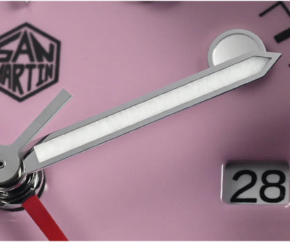 San Martin SN0054G GMT Pink Dial BB  39mm NH34 Automatic Watch 10Bar AR Sapphire BGW9 Lume